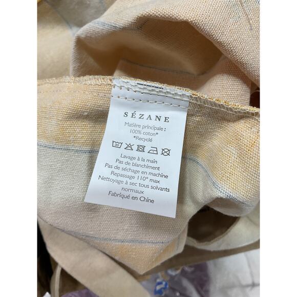 S�zane 'L'Avventura' Yellow Canvas Cotton Tote Bag - Picture 4 of 4